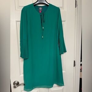 New - Vince Camuto Teal Long Sleeve Dress